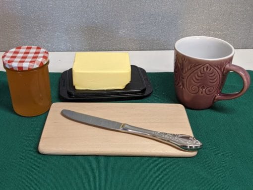 Frühstücksbrett nach Wunsch, Buche, 22x12 cm