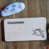 Frühstücksbrettchen / Kinderbrett aus Holz / Sternzeichen Jungfrau / graviert und personalisiert