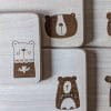 Frühstücksbretter / Kinderbretter aus Holz / Tiere Bären / graviert und personalisiert