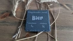Schiefer Untersetzer: Eingehender Anruf Bier