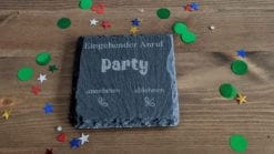 Schiefer Untersetzer: Eingehender Anruf Party